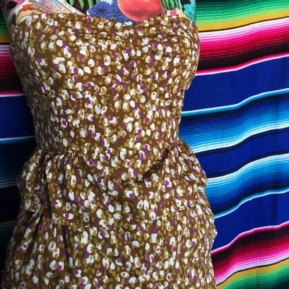 J Crew Tiered Ruffle Strapless Dress Peplum Floral - Picture 2 of 7